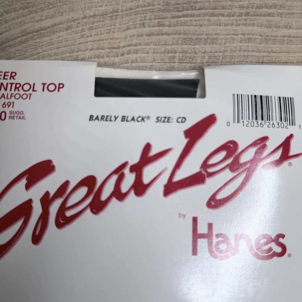 Hanes Great Legs Sheer Control Top Pantyhose Nude Hosiery Classic 3 Pack Size CD